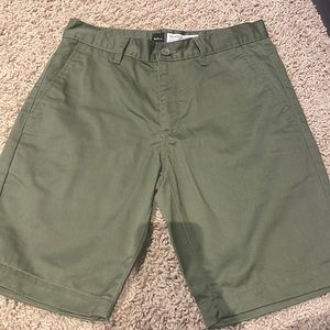 RVCA MENS GREEN WEEKEND CHINO SHORTS SZ 30